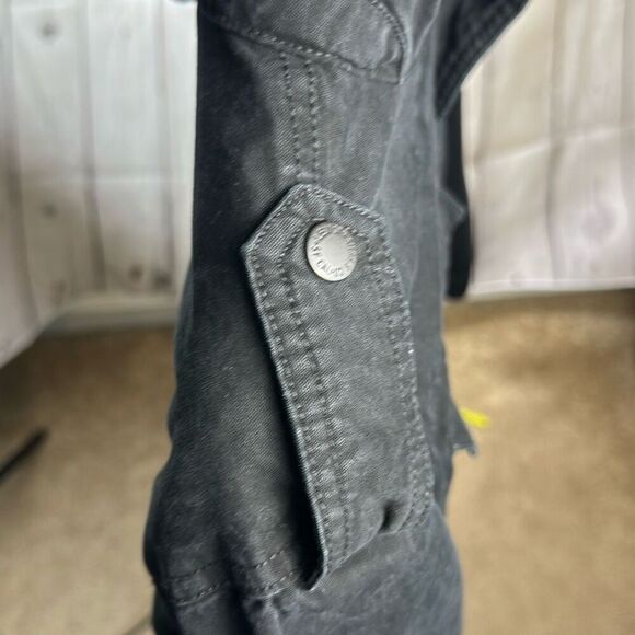 Levi's Size L Men's Military Trucker Sherpa Lined Removable Hood Black Jacket - Picture 6 of 12